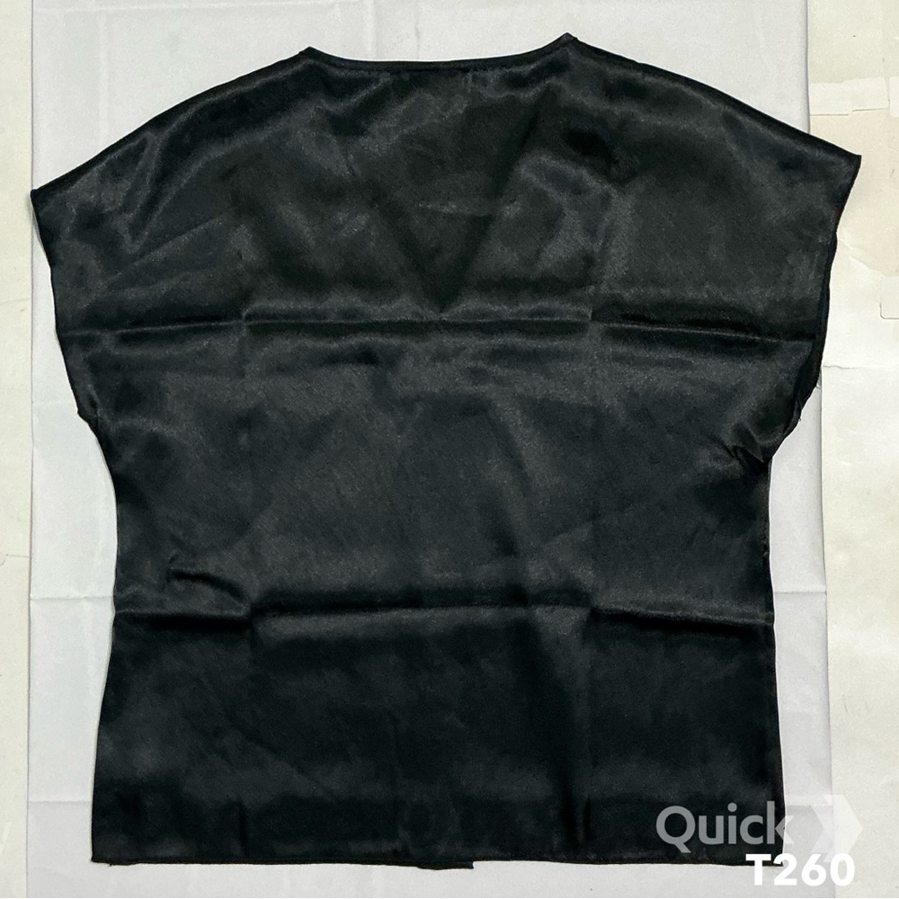 sz M - NWT Nicole Miller V Neck Satin Slip Top - Picture 4 of 8